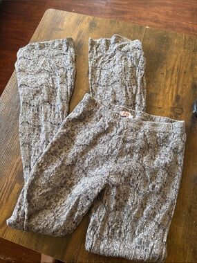 Gray Lace Overlay Pants